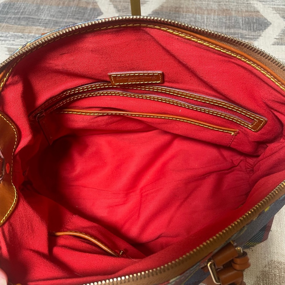 Dooney & Bourke Multicolor Plaid Satchel - Picture 6 of 17